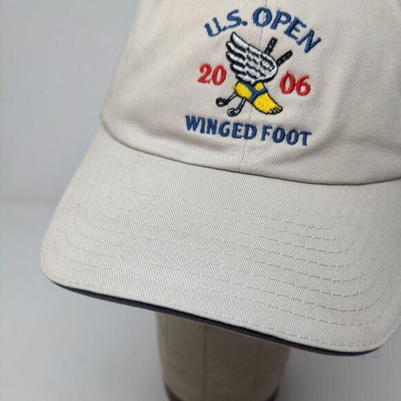 USGA Men's 2006 U.S. Open Winged Foot Slideback Hat Tan Adjustable Embroidered - Picture 8 of 13